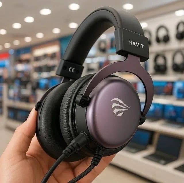 Fone De Ouvido Gamer Headset Havit H2015D Pc/Xbox/Ps4/Ps5 All Black