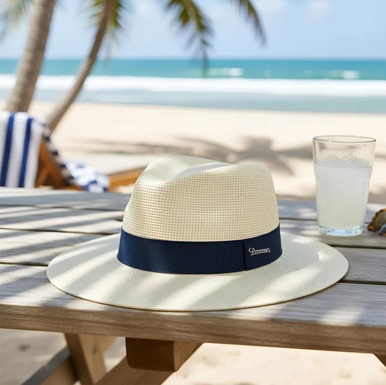 Chapéu Panamá Aba Larga Casual Praia Masculino Feminino Top