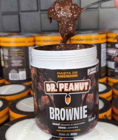 Pasta de Amendoim com Whey Protein Dr. Peanut - Sabor Brownie - 600g