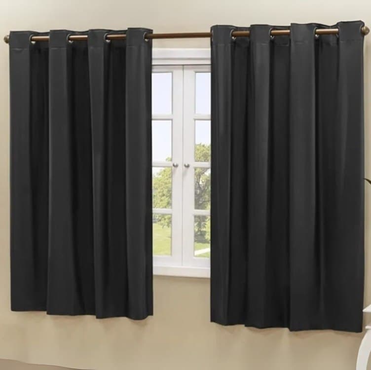 Cortina Blackout de PVC 2,20m x 1,30m - Preto