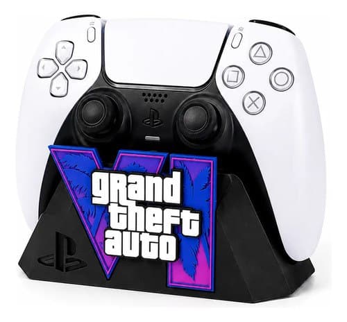 Suporte Gamer para Controle PS5 e Xbox Premium 3D Preto